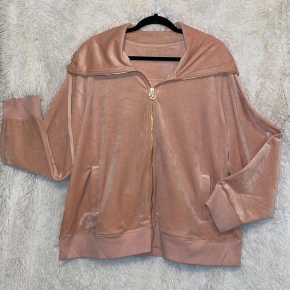 Calvin Klein Velour Zip Up Jacket 
